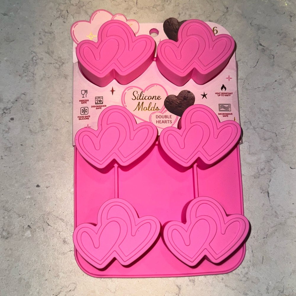 The Core Kitchen Twin Hearts Silicone Baking Mold